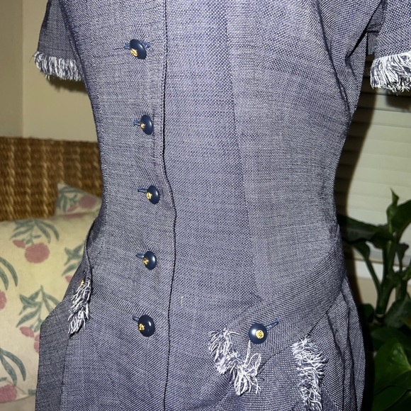 Authentic Vintage Chanel Denim Dress Size 38 - Picture 5 of 13